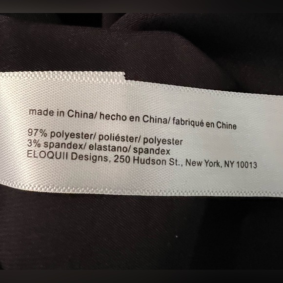 Item: NWT Eloquii Black One Shoulder Scarf Blouse - Picture 6 of 9